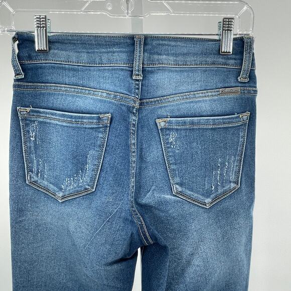 KanCan Estilo Blue Denim Stretch Mid Rise Skinny Leg Stretch Y2K Jeans W3/25 - Picture 5 of 13
